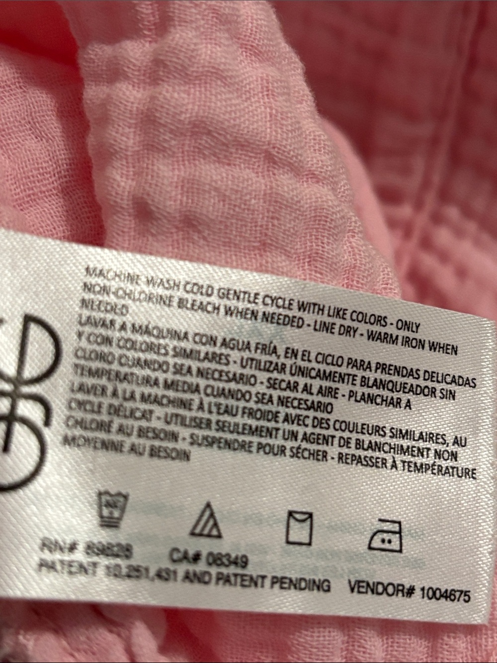 Nine West Pink Cotton Gauze Button-down Shirt - Picture 8 of 8